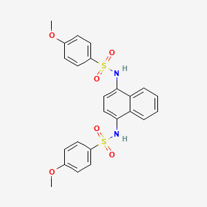 molecular formula C24H22N2O6S2 B2599614 N,N'-Naphthalene-1,4-Diylbis(4-Methoxybenzenesulfonamide) CAS No. 321694-20-6