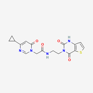 2-(4-cyclopropyl-6-oxopyrimidin-1(6H)-yl)-N-(2-(2,4-dioxo-1,2-dihydrothieno[3,2-d]pyrimidin-3(4H)-yl)ethyl)acetamide