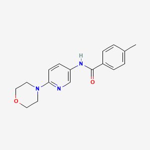 molecular formula C17H19N3O2 B2599636 4-methyl-N-(6-morpholino-3-pyridinyl)benzenecarboxamide CAS No. 383146-15-4