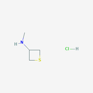 molecular formula C4H10ClNS B2599639 N-methylthietan-3-amine hydrochloride CAS No. 2138509-52-9