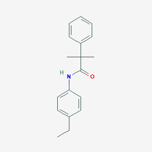 molecular formula C18H21NO B259964 N-(4-ethylphenyl)-2-methyl-2-phenylpropanamide 