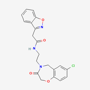 2-(benzo[d]isoxazol-3-yl)-N-(2-(7-chloro-3-oxo-2,3-dihydrobenzo[f][1,4]oxazepin-4(5H)-yl)ethyl)acetamide