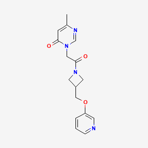 6-Methyl-3-[2-oxo-2-[3-(pyridin-3-yloxymethyl)azetidin-1-yl]ethyl]pyrimidin-4-one