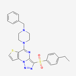 5-(4-Benzylpiperazin-1-yl)-3-[(4-ethylphenyl)sulfonyl]thieno[2,3-e][1,2,3]triazolo[1,5-a]pyrimidine