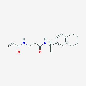 molecular formula C18H24N2O2 B2599653 3-(Prop-2-enoylamino)-N-[1-(5,6,7,8-tetrahydronaphthalen-2-yl)ethyl]propanamide CAS No. 2199337-86-3