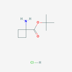 molecular formula C9H18ClNO2 B2599654 Tert-butyl 1-aminocyclobutane-1-carboxylate hydrochloride CAS No. 2228807-71-2