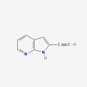 molecular formula C9H6N2 B2599658 1H-Pyrrolo[2,3-b]pyridine, 2-ethynyl- CAS No. 1485294-64-1