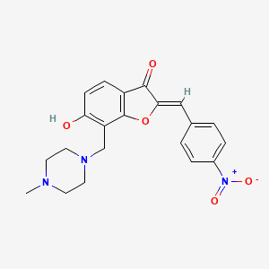 (Z)-6-hydroxy-7-((4-methylpiperazin-1-yl)methyl)-2-(4-nitrobenzylidene)benzofuran-3(2H)-one