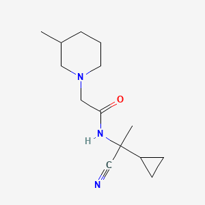 molecular formula C14H23N3O B2599673 N-(1-cyano-1-cyclopropylethyl)-2-(3-methylpiperidin-1-yl)acetamide CAS No. 1240682-81-8