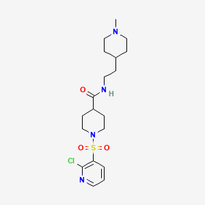 1-[(2-chloropyridin-3-yl)sulfonyl]-N-[2-(1-methylpiperidin-4-yl)ethyl]piperidine-4-carboxamide