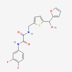 molecular formula C18H14F2N2O4S B2599681 N1-(3,4-difluorophenyl)-N2-((5-(furan-2-yl(hydroxy)methyl)thiophen-2-yl)methyl)oxalamide CAS No. 1798674-59-5