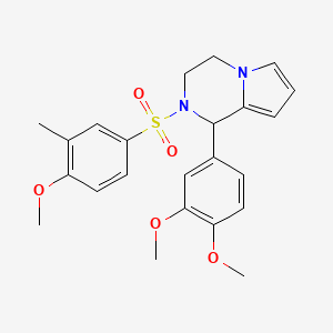 1-(3,4-Dimethoxyphenyl)-2-((4-methoxy-3-methylphenyl)sulfonyl)-1,2,3,4-tetrahydropyrrolo[1,2-a]pyrazine