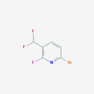 molecular formula C6H3BrF3N B2599686 6-Bromo-3-(difluoromethyl)-2-fluoropyridine CAS No. 1806781-37-2