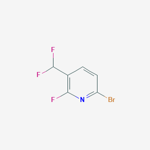 molecular formula C6H3BrF3N B2599686 6-溴-3-(二氟甲基)-2-氟吡啶 CAS No. 1806781-37-2