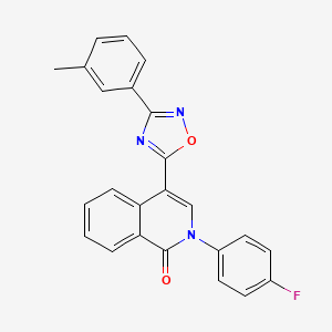 2-(4-fluorophenyl)-4-(3-(m-tolyl)-1,2,4-oxadiazol-5-yl)isoquinolin-1(2H)-one
