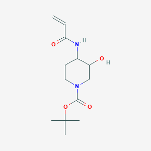molecular formula C13H22N2O4 B2599696 Tert-butyl 3-hydroxy-4-(prop-2-enoylamino)piperidine-1-carboxylate CAS No. 2411199-93-2