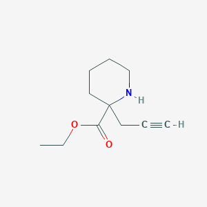 molecular formula C11H17NO2 B2599700 Ethyl 2-prop-2-ynylpiperidine-2-carboxylate CAS No. 2283214-27-5