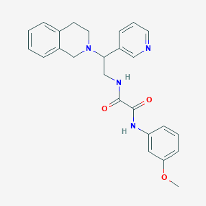 molecular formula C25H26N4O3 B2599701 N-[2-(3,4-dihydroisoquinolin-2(1H)-yl)-2-pyridin-3-ylethyl]-N'-(3-methoxyphenyl)ethanediamide CAS No. 903257-39-6