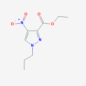 molecular formula C9H13N3O4 B2599704 ethyl 4-nitro-1-propyl-1H-pyrazole-3-carboxylate CAS No. 1856044-16-0