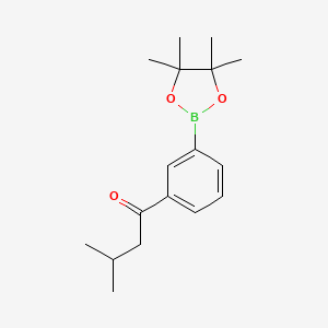 molecular formula C17H25BO3 B2599709 3-(异戊酰基)苯基硼酸二缩甲醛酯 CAS No. 2377609-74-8