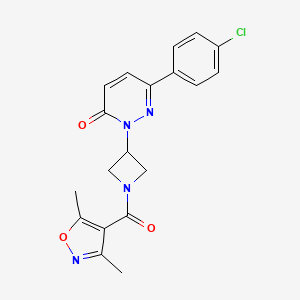6-(4-Chlorophenyl)-2-[1-(3,5-dimethyl-1,2-oxazole-4-carbonyl)azetidin-3-yl]pyridazin-3-one