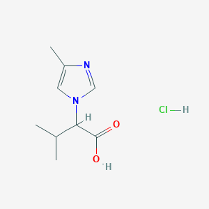3-Methyl-2-(4-methylimidazol-1-yl)butanoic acid;hydrochloride