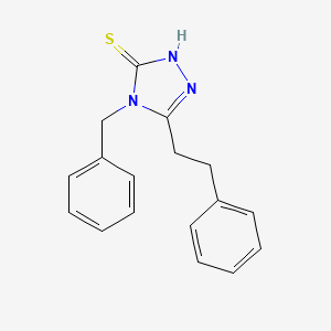 4-benzyl-5-(2-phenylethyl)-4H-1,2,4-triazole-3-thiol