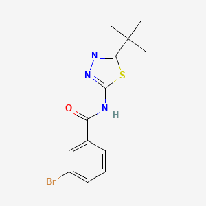 molecular formula C13H14BrN3OS B2599715 3-bromo-N-(5-tert-butyl-1,3,4-thiadiazol-2-yl)benzamide CAS No. 381169-31-9