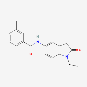 molecular formula C18H18N2O2 B2599716 N-(1-ethyl-2-oxoindolin-5-yl)-3-methylbenzamide CAS No. 921813-23-2