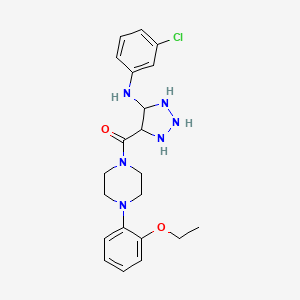 N-(3-chlorophenyl)-4-[4-(2-ethoxyphenyl)piperazine-1-carbonyl]-1H-1,2,3-triazol-5-amine