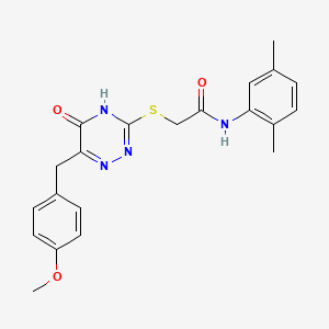 N-(2,5-dimethylphenyl)-2-((6-(4-methoxybenzyl)-5-oxo-4,5-dihydro-1,2,4-triazin-3-yl)thio)acetamide