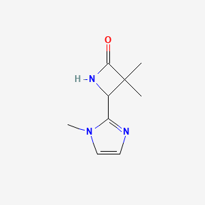 molecular formula C9H13N3O B2599724 3,3-dimethyl-4-(1-methyl-1H-imidazol-2-yl)azetidin-2-one CAS No. 1820718-10-2