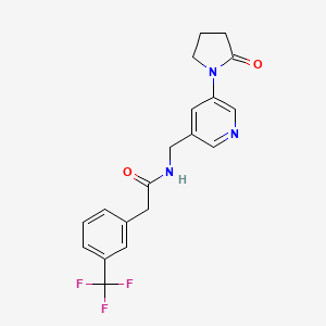 N-{[5-(2-oxopyrrolidin-1-yl)pyridin-3-yl]methyl}-2-[3-(trifluoromethyl)phenyl]acetamide