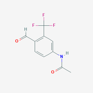 molecular formula C10H8F3NO2 B2599730 N-(4-Formyl-3-(trifluoromethyl)phenyl)acetamide CAS No. 2442597-68-2