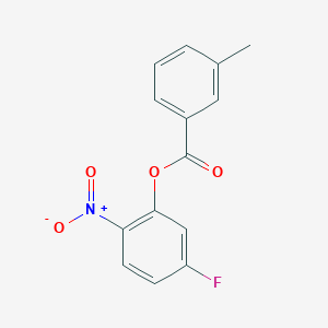 molecular formula C14H10FNO4 B2599732 5-Fluoro-2-nitrophenyl 3-methylbenzoate CAS No. 219688-25-2
