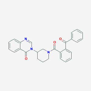 molecular formula C27H23N3O3 B2599735 3-(1-(2-苯甲酰苯甲酰)哌啶-3-基)喹唑啉-4(3H)-酮 CAS No. 2034462-41-2