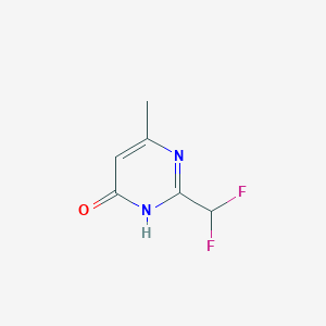 molecular formula C6H6F2N2O B2599736 2-(Difluoromethyl)-4-methyl-1H-pyrimidin-6-one CAS No. 2408963-29-9