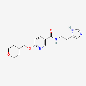 N-(2-(1H-imidazol-4-yl)ethyl)-6-((tetrahydro-2H-pyran-4-yl)methoxy)nicotinamide