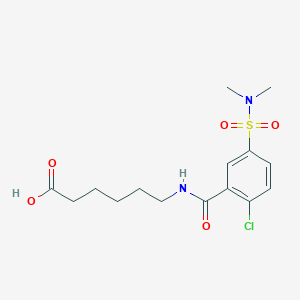 6-{[2-Chloro-5-(dimethylsulfamoyl)phenyl]formamido}hexanoic acid