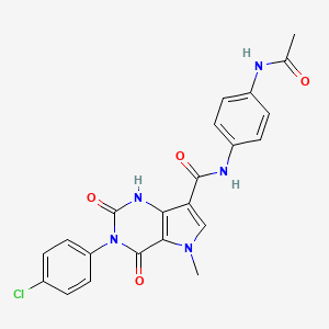 N-(4-acetamidophenyl)-3-(4-chlorophenyl)-5-methyl-2,4-dioxo-2,3,4,5-tetrahydro-1H-pyrrolo[3,2-d]pyrimidine-7-carboxamide