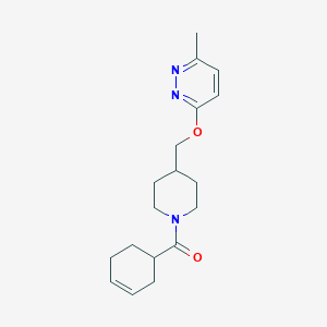 Cyclohex-3-en-1-yl-[4-[(6-methylpyridazin-3-yl)oxymethyl]piperidin-1-yl]methanone