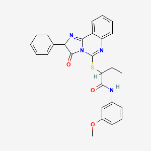 N-(3-methoxyphenyl)-2-[(3-oxo-2-phenyl-2H-imidazo[1,2-c]quinazolin-5-yl)sulfanyl]butanamide