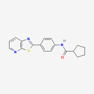 N-(4-(thiazolo[5,4-b]pyridin-2-yl)phenyl)cyclopentanecarboxamide