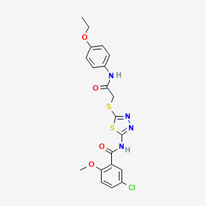 5-chloro-N-[5-[2-(4-ethoxyanilino)-2-oxoethyl]sulfanyl-1,3,4-thiadiazol-2-yl]-2-methoxybenzamide