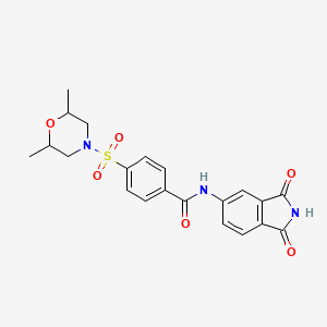 4-(2,6-dimethylmorpholin-4-yl)sulfonyl-N-(1,3-dioxoisoindol-5-yl)benzamide