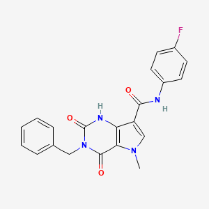 3-benzyl-N-(4-fluorophenyl)-5-methyl-2,4-dioxo-2,3,4,5-tetrahydro-1H-pyrrolo[3,2-d]pyrimidine-7-carboxamide