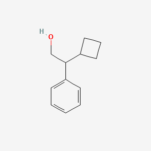 molecular formula C12H16O B2599802 2-Cyclobutyl-2-phenylethanol CAS No. 1599265-68-5