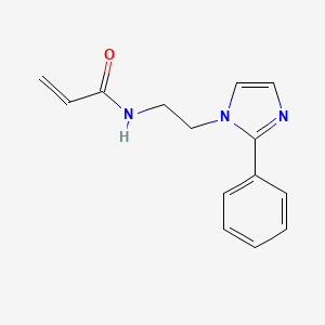 molecular formula C14H15N3O B2599804 N-[2-(2-Phenylimidazol-1-yl)ethyl]prop-2-enamide CAS No. 2305480-28-6