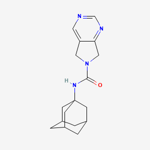 molecular formula C17H22N4O B2599806 N-((1R,3s)-金刚烷-1-基)-5H-吡咯并[3,4-d]嘧啶-6(7H)-甲酰胺 CAS No. 1448078-49-6