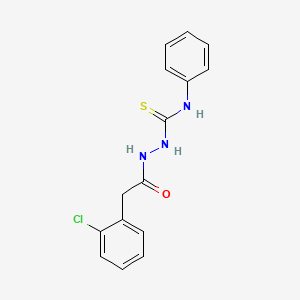 molecular formula C15H14ClN3OS B2599810 2-[2-(2-chlorophenyl)acetyl]-N-phenyl-1-hydrazinecarbothioamide CAS No. 891083-39-9